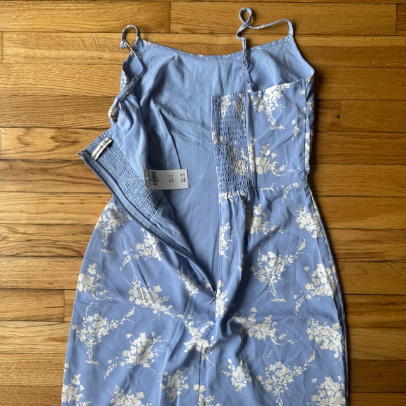 Abercrombie & Fitch Light Blue Floral Scoopneck Slip Midi Dress - Picture 7 of 7